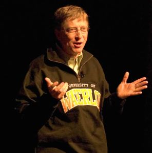 At the University of Waterloo, Bill Gates is a bigger draw than Britney Spears and Paris Hilton combined
